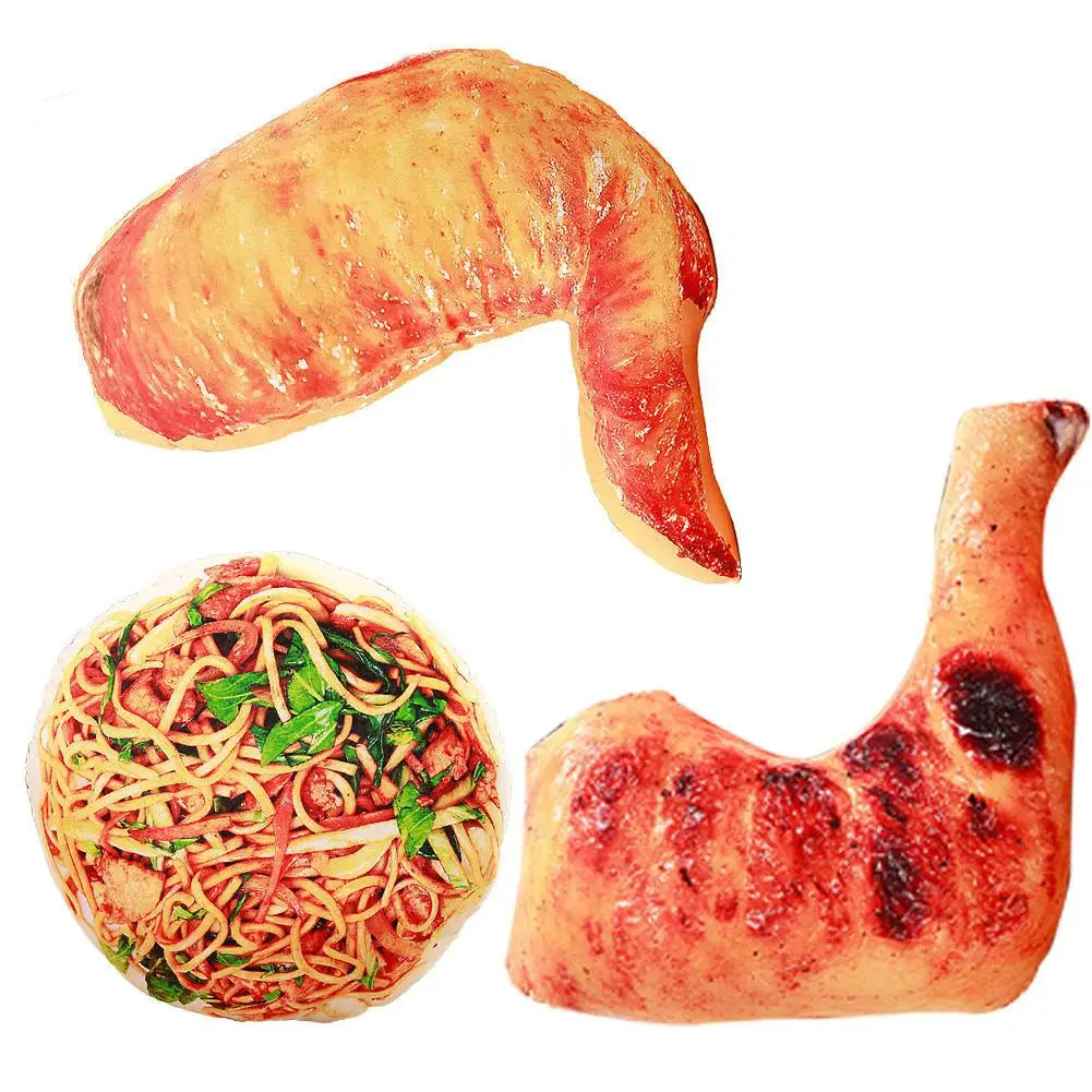 

Soft 3D Simulation 3D Snack Food Lover Pillow Chicken Duck Legs Chicken Wings Innovative Props Plush Toys Birthday Gift