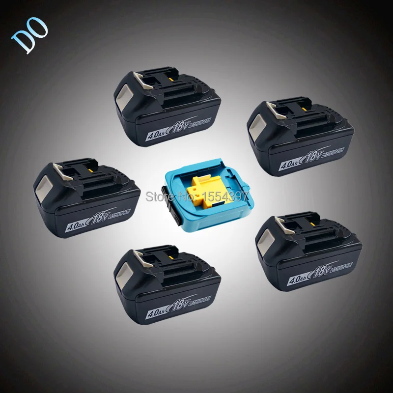 

5PCS Li-ion 18V BL1840 4000mAh with USB Charge Adapter Rechargeable Power Tool Battery Replacement for Makita 18V BL1830 LXT
