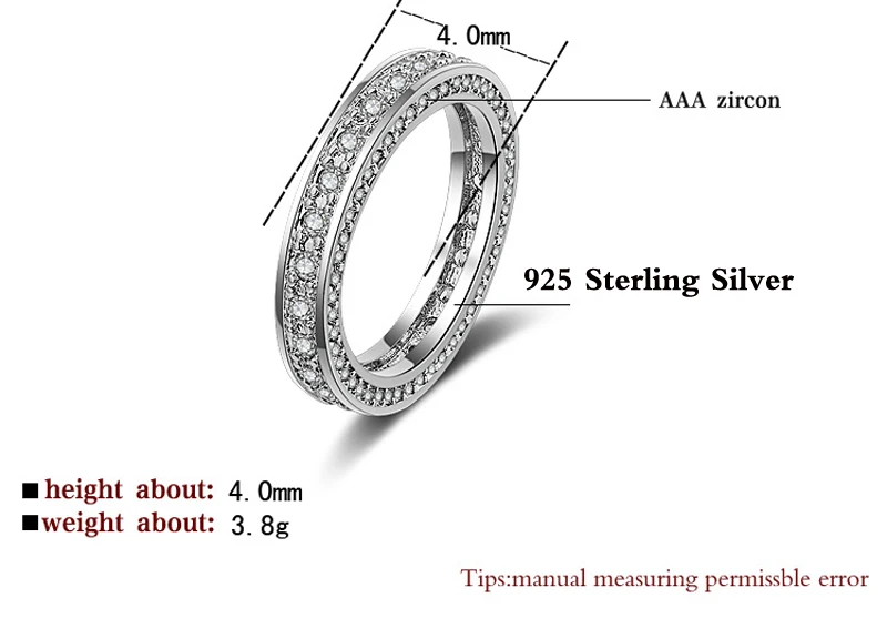LMNZB серебро 925-й пробы кольца для женщин маленький CZ обрамление модные свадебные ювелирные изделия роскошные кольца OJZ050