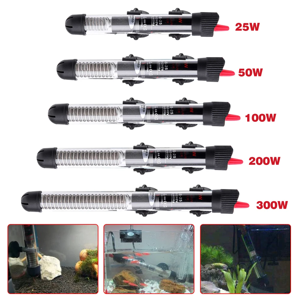 Аквариумный нагреватель температура аквариума автоматическая постоянная температура нагревательный стержень мощность погружной воды аквариумные аксессуары