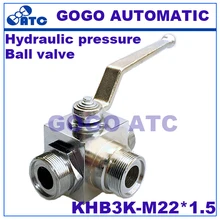 Гидравлическое давление шаровой клапан KHB3K-M22* 1.5 наружная резьба углеродистой стали два-три позиции-способ высокого давления мяч клапан