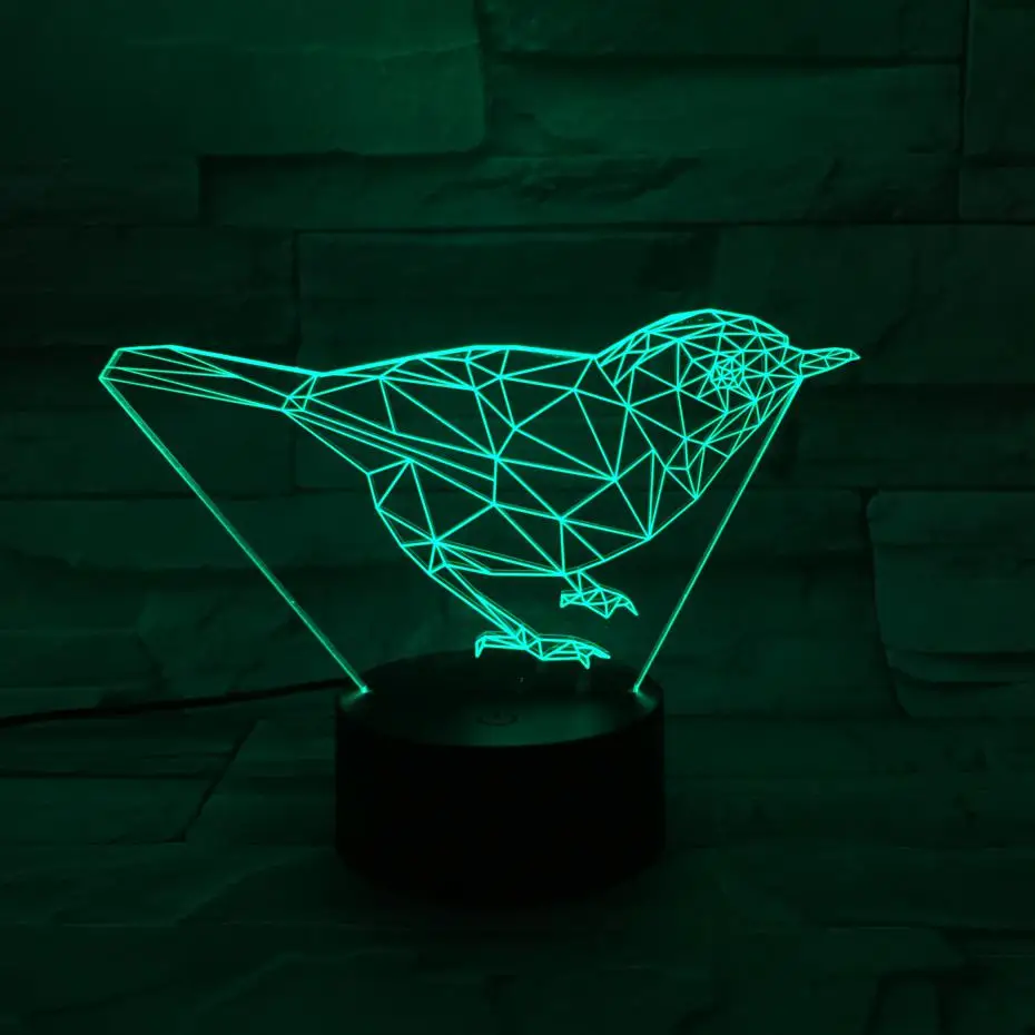 

LED Night Light Cute Bird Lampara Touch Sensor Child Kids Baby Gifts Nightlight Home Decor Novelty Lighting Bird 3D Lamp