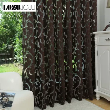 

LOZUJOJU Luxury fashion style semi-blackout curtains kitchen curtains window