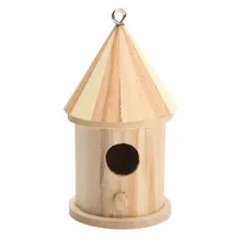 Птичий домик, деревянное гнездо, сделай сам, скворечник, подвесная гнездовая коробка, ремесло для украшения дома, сада, праздничный подарок, украшение, 16x7,8 см