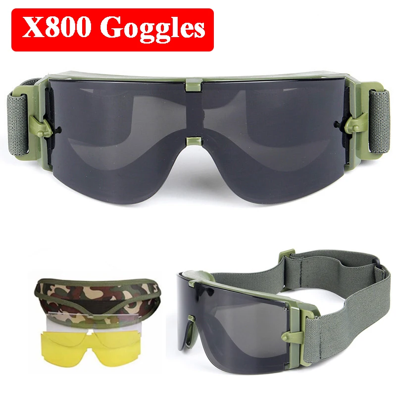 Hot ! X800 USMC Military Goggles Army Shooting Tactical Hunting Airsoft Sport Safety Goggles 3