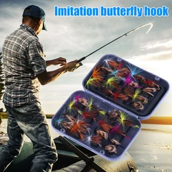 32PCS flying butterfly single crochet bait set hook inner diameter about 0.6cm hook length about 1.5cm boxed 32PCS flying butterfly single crochet bait set hook inner diameter about 0.6cm hook length about 1.5cm boxed