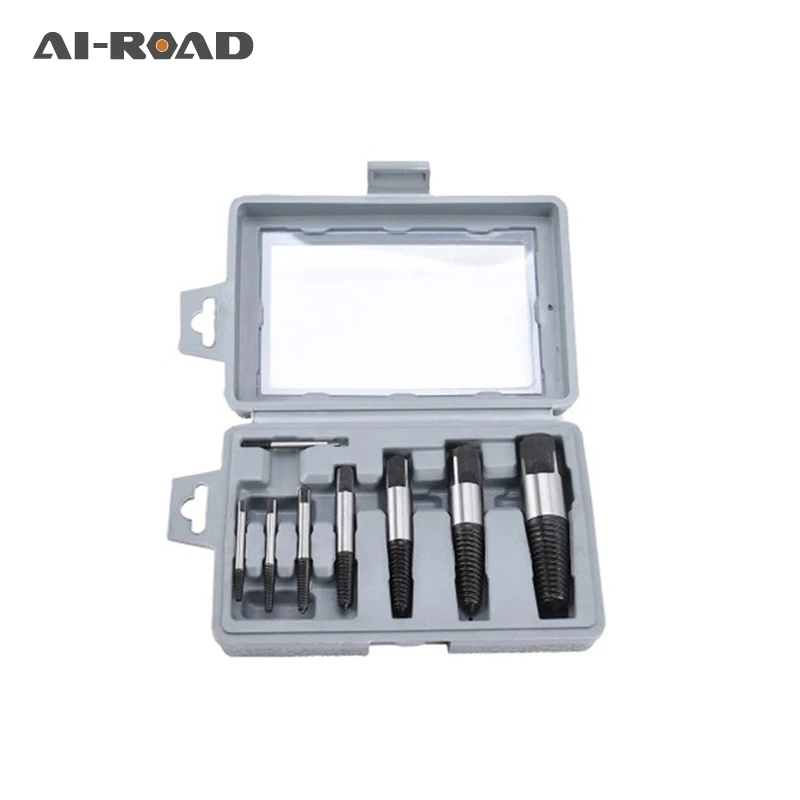 

8pcs/set Fine Line Broken Head Screw Extractor Tap Triangle Valve Damaged Wire Extractor Reverse Tooth Screw Extractor