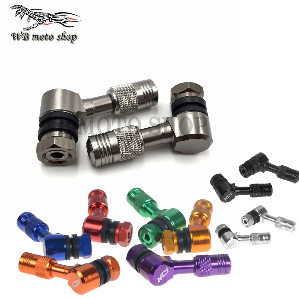 

CNC Aluminum Motorcycle 50CC-600CC Metal Gas Nozzle Degree Angle Valve Adaptor Tyre Valve Extension Valve Stem free shipping