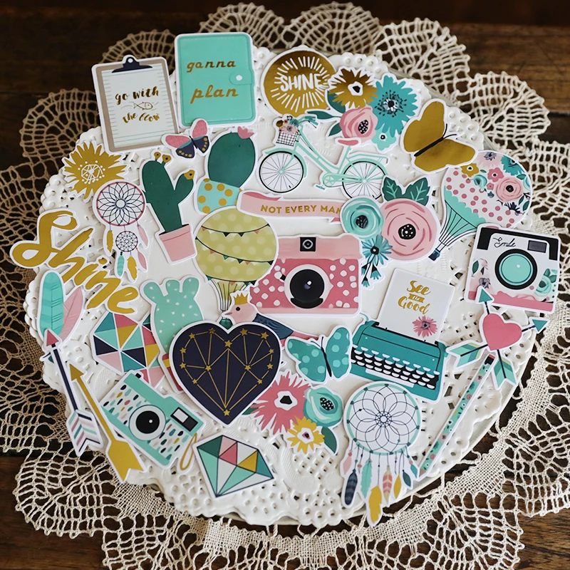 

ZFPARTY 33pcs Love Cardstock Die Cut Paper Stickers for Scrapbooking Happy Planner/Card Making/Journaling Project