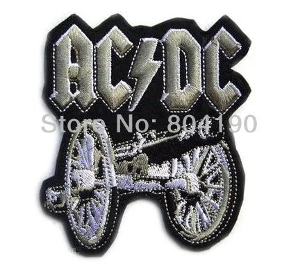 

ACDC cannon AC/DC Music Band Iron On/Sew On Patch Tshirt TRANSFER MOTIF APPLIQUE Rock Punk Badge Wholesale