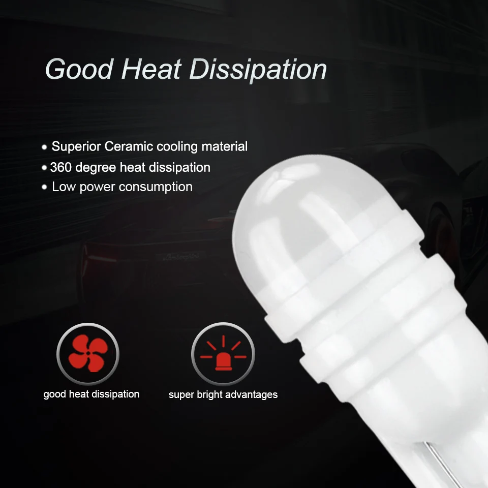 ANMINGPU 2x Signal Lamp T10 Led W5W 3030 168 194 T10 Led Bulb Ceramics Auto License Bulb Interior Wedge Clearance Light White ANMINGPU 2x Signal Lamp T10 Led W5W 3030 168 194 T10 Led Bulb Ceramics Auto License Bulb Interior Wedge Clearance Light White