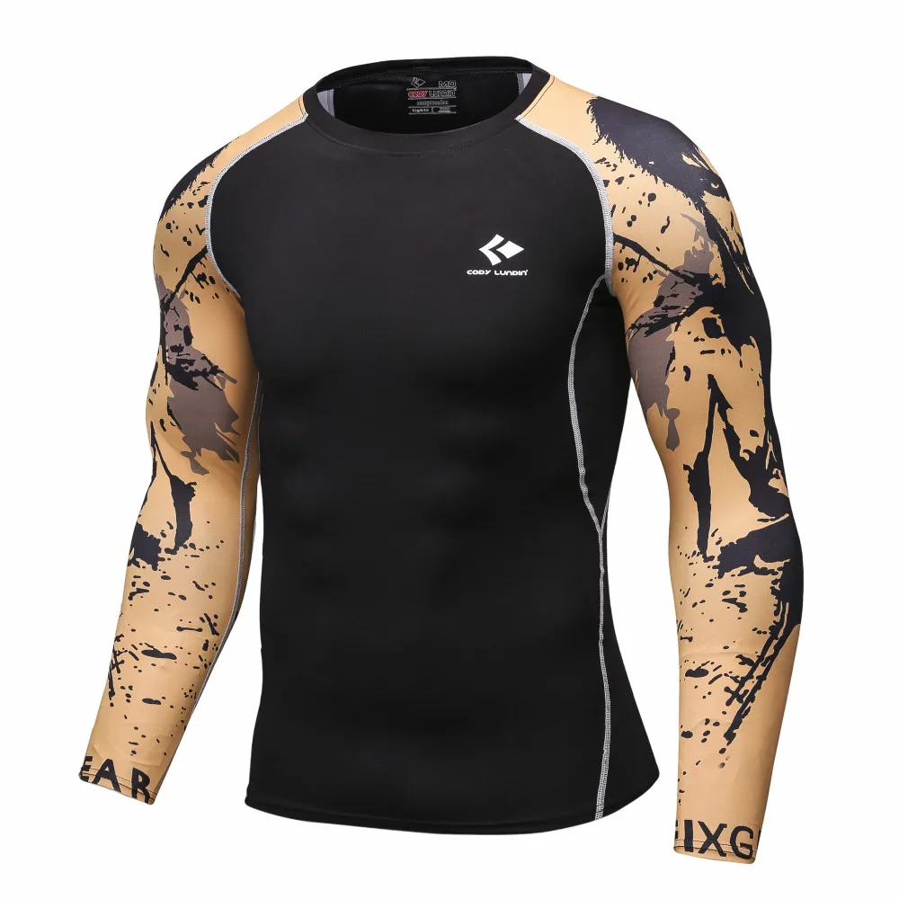 

Latest Personality Men MMA Fitness T- Sublimation Tops Compression T Shirt Custom Lycra Stretch High Elastic Sportweare