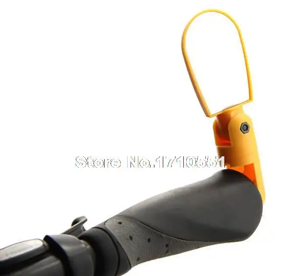 Free shipping Bike Bicycle Cycling Mini Handlebar Glass Flexible Rearview Mirror Orange |