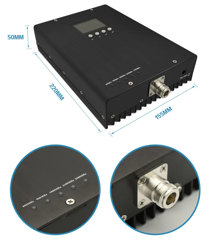 2G 3G 4G المتعددة الوجوه الفرقة Lintratek GSM 800/880/1800/2100/2600 الداعم 5 الفرقة أوروبا الهاتف المحمول هوائي 3G إشارة الداعم كيت 42