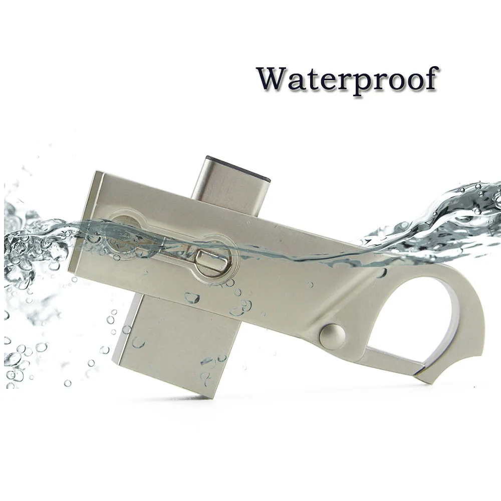 USB Flash Drive 32GB OTG Metal USB 3.0 Pen Drive 16GB Type C High Speed Flash Drive Memory Stick Waterproof USB Flash Drive