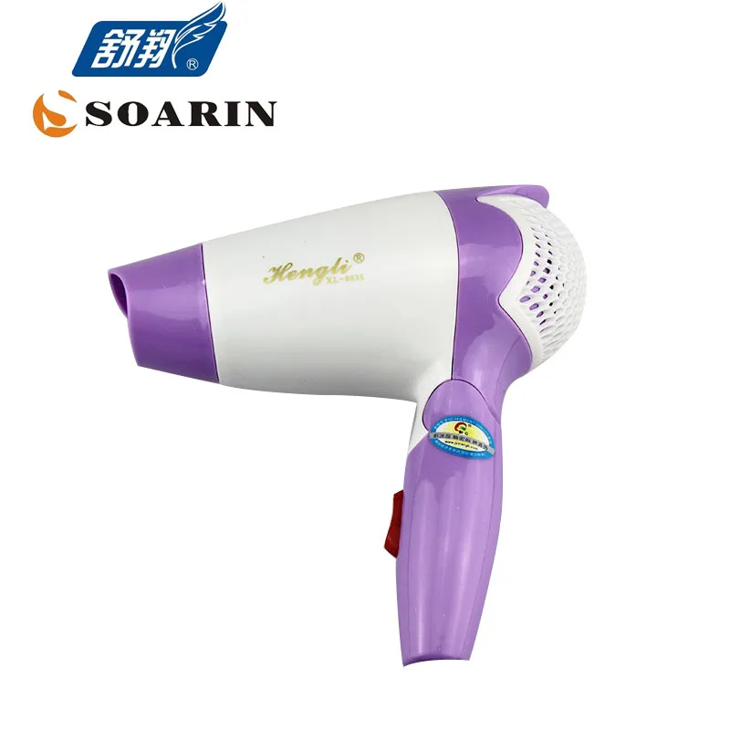 Soarin мини-путешествия фен Портативный фен фиолетовый складной низкая-Мощность фен профессиональный фен Дорожный фен - Цвет: Фиолетовый