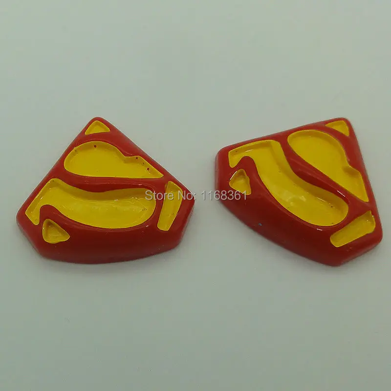 1pcs/lot resin flat back Halloween super man logo 27mm Cabochons Scrapbooking Hair Bow DIY Christmas decration C110-6