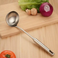Ustensile de cuisine Professionnel Brossé En Acier Inoxydable Louche Cuillère 34 cm