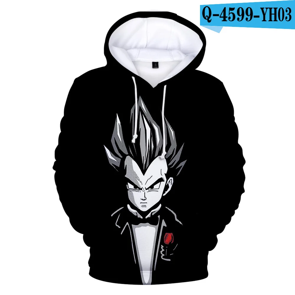 Anime Hoodie Dragon Ball Z Pocket Hooded Sweatshirt Kid Goku 3D Hoodies Pullovers Men Women Long Sleeve Outerwear Poleron Hombre - Цвет: J