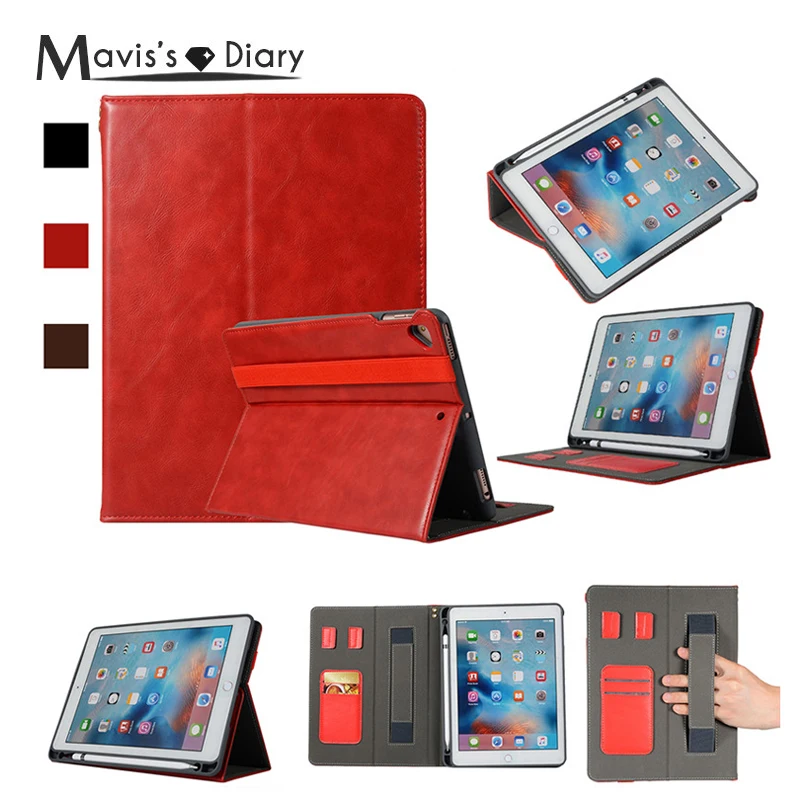 

Vintage Smart Tablet Cover For iPad Mini 1/2/3/4 Half Genuine Leather Flip Cases Magnet Protective Cover For iPad Mini 1/2/3/4