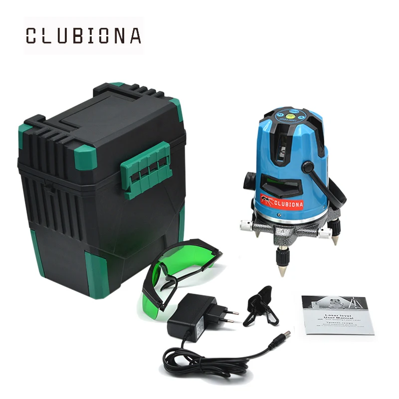 

European standard plug BEST DOMESTIC laser module 1V 1H with plump dot 360 rotary and slash function green line laser level