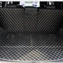 Полный набор ковриков багажника автомобиля для hyundai Grand Santa Fe 7 мест-2013 водонепроницаемый грузовой лайнер загрузки ковров для Grand Santafe