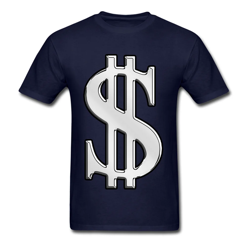 Men's Funny Fitness Tight Tops T Shirt Round Neck Summer Pure Cotton Tshirts Design Short Sleeve Cash Dollar Sign Tee Shirts Cash Dollar Sign navy