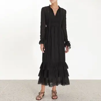 

2019 Hot sale Elegant high quality Autumn Cake dress Empire V-neck Full Sexy Women Hot sale celebrity body con dresses wholesale
