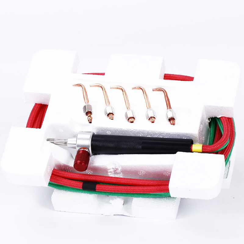 

free shipping Soldering Cutting Torch Mini Welding Jeweler Oxygen Gas Smith Little Torch 5 Tips Jewelry Tools connector lighter