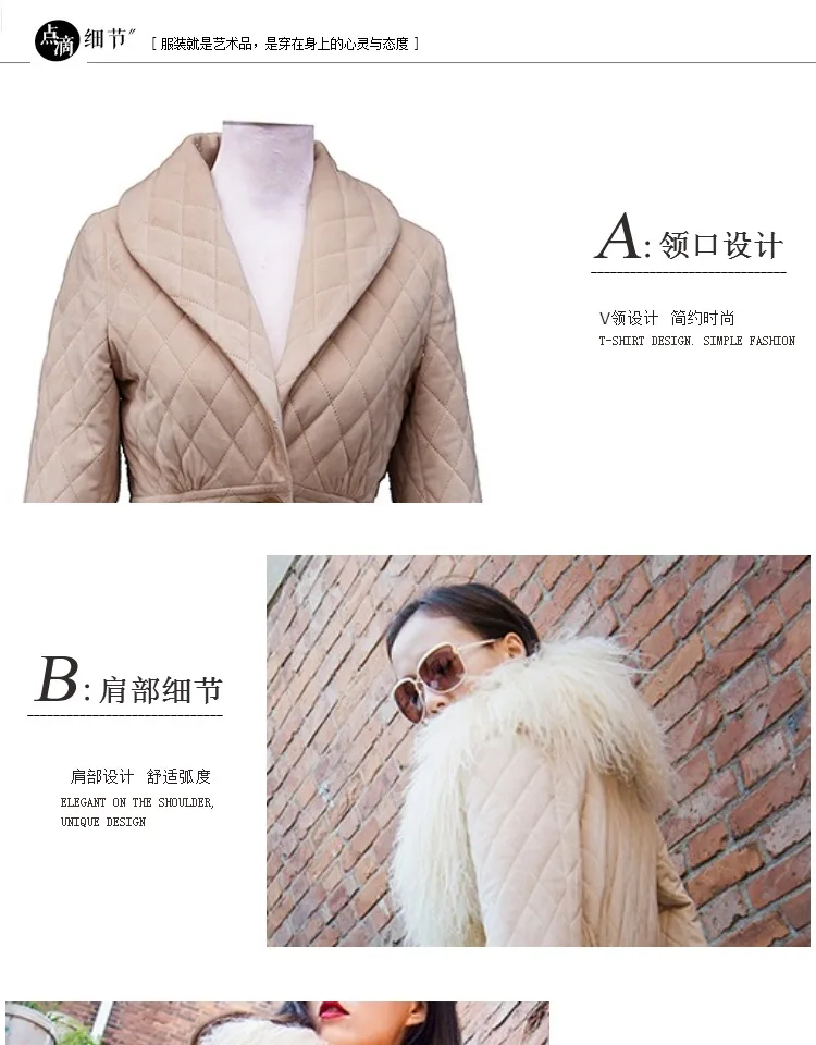 Женская зимняя новая длинная парка, модная женская куртка с большим воротником из натурального меха, повседневное приталенное стеганое хлопковое пальто Z577