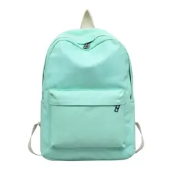 Холст Чистый цвет рюкзак Модная девушка школьные сумки рюкзак женский рюкзак Mochila рюкзак для путешествий сумка 2019