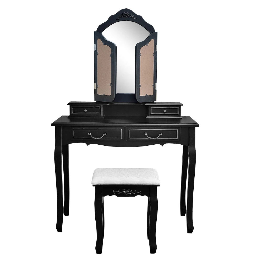 black makeup dresser