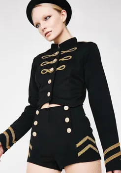 

New Fashion Style Women Clothing Set Sexy Button 2 Pieces Long Sleeve Bandage Tops + Shorts