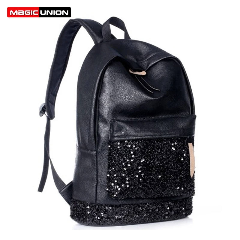 MAGIC UNION New 2018 Fashion Women Backpack Big Crown Embroidered Sequins Backpack...