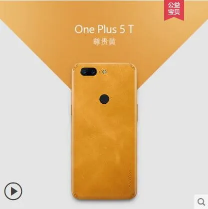 

High Quality Genuine Leather Case for oneplus 5t Natural Thin stick a skin Scratch proof fingerprint Cover for one plus 5t cover