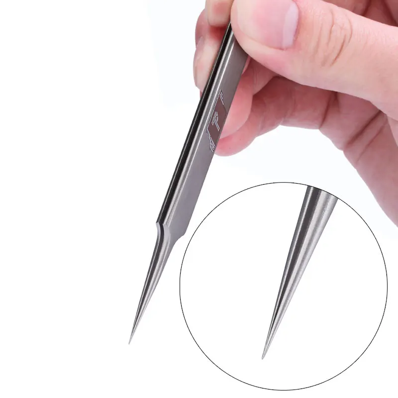 Stainless Steel Precision Tweezers Pincet Pinzas Precision Curved Tweezers For Electronic Smartphone Watch Repair Tools precision tweezers tweezer tool esd anti static tweezers soldering tweezers phone repair tweezers