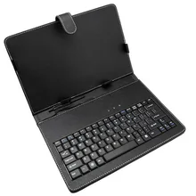 Free shipping 10 inch Micro USB Leather tablet keyboard case cover for 10 10 1 android