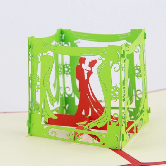  Garden wedding card /3D card pop up card/wedding invitation customize Free shipping - 32237621467