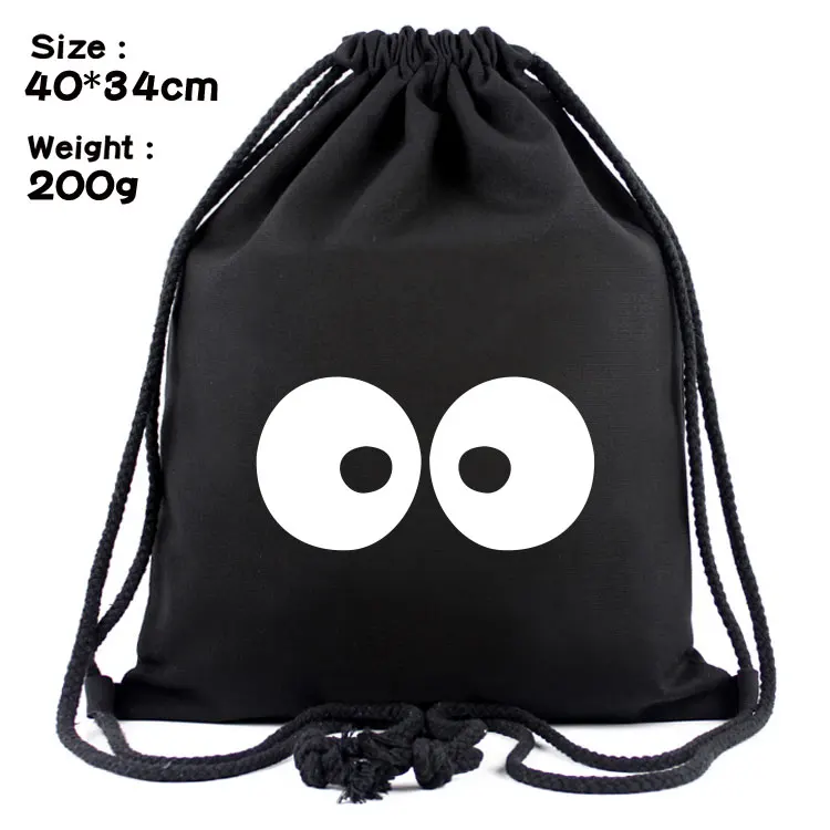 Anime Cartoon My Neighbor Totoro Drawstring Backpack Cool Men Women Shoulder Bag Travel Rucksack