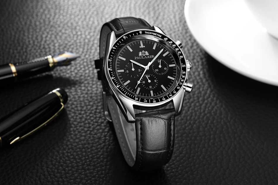 Classic Watch Men Automatic Mechanical Multi-function Strong Luminous Stainless Steel Genuine Leather Strap Speed Racing Watches most accurate mechanical watch