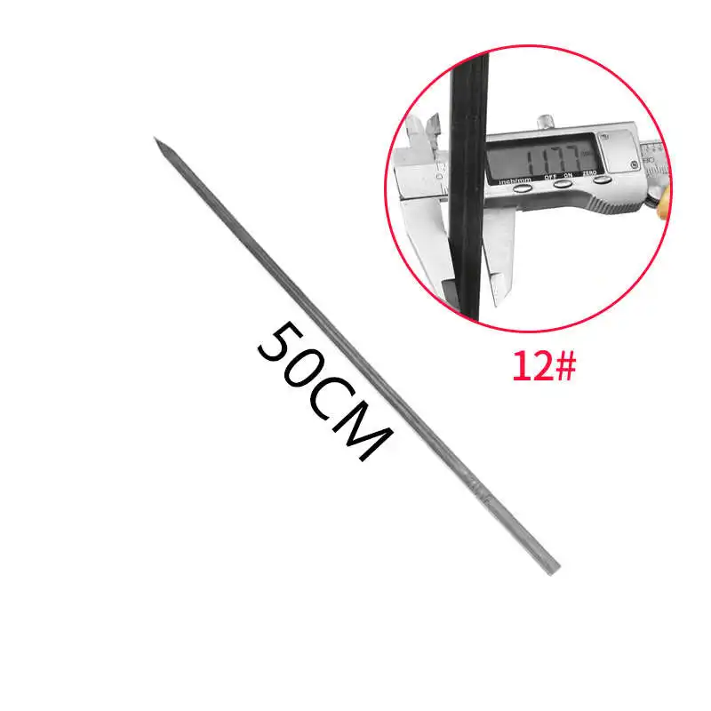 49 см 39 см в длину, большой из нержавеющей стали бразильский стиль барбекю шампуры, шашлык кебаб кабоб шампуры, широкое лезвие - Цвет: 50X12