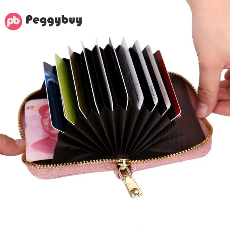 

Fashion Litchi Design PU Leather Women Credit Card Holder Wallet Small Female Pillow Purse Zipper Coin Case Money Bag Handbag