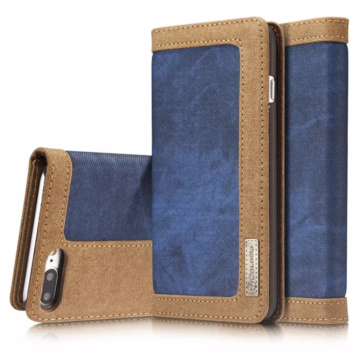Original CaseMe Retro Canvas Wallet Phone Case For Apple Iphone 7 7 plus Flip Protect Cowboy Cases Cover flip mobile phone bags  (7)