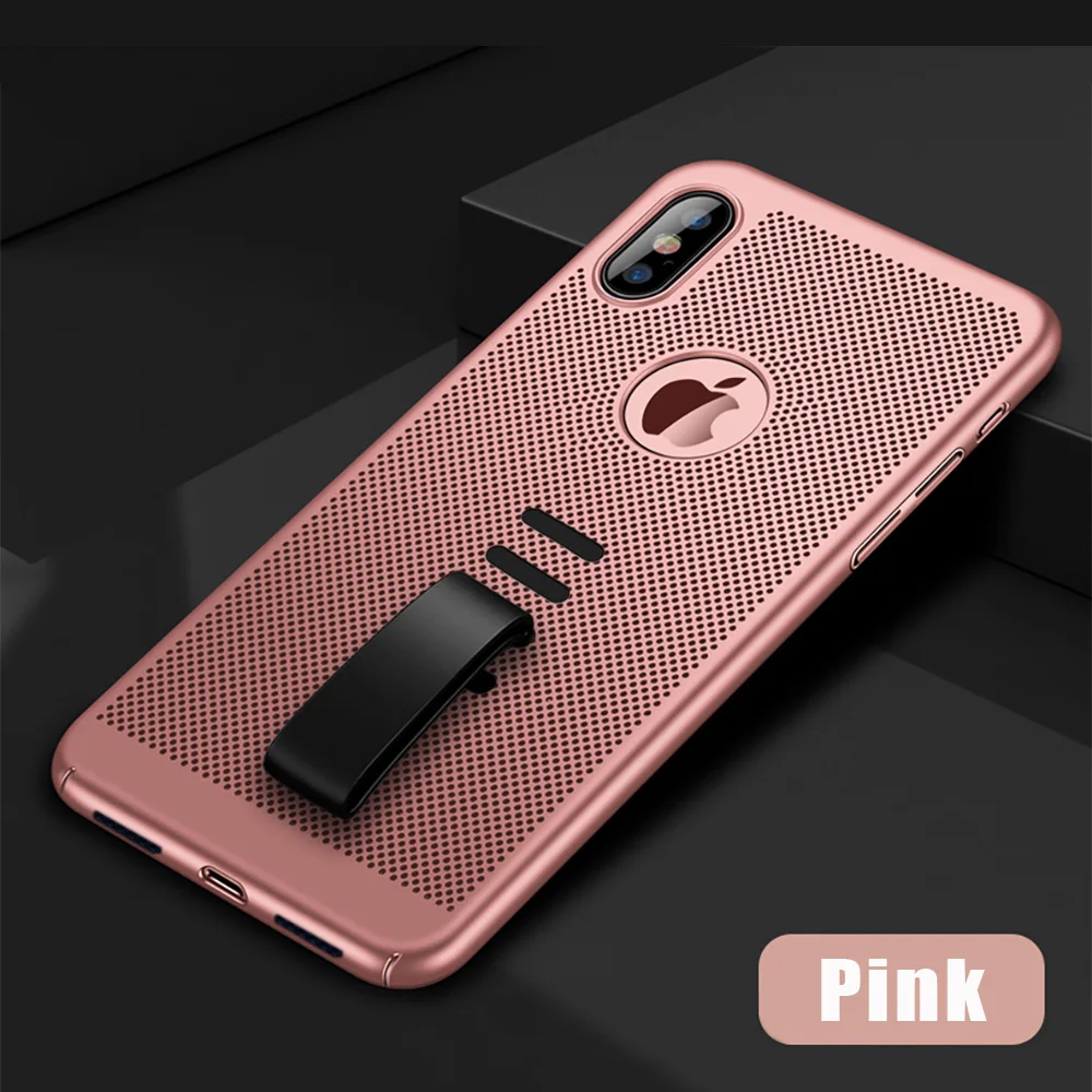 KIPX1034F_1_JONSNOW Heat Dissipation Hollow Phone Case For iPhone 7 8 Cases for iPhone XS XR 6S 7P 8 Plus PC Back Cover for iPhone XS Max Capa Fundas