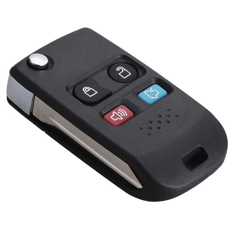 1PC Folding Flip 4 Buttons Remote Car Key Fob Case Cover Replace for Ford Explorer Taurus Mustang Lincoln Aviator Mercury Sable