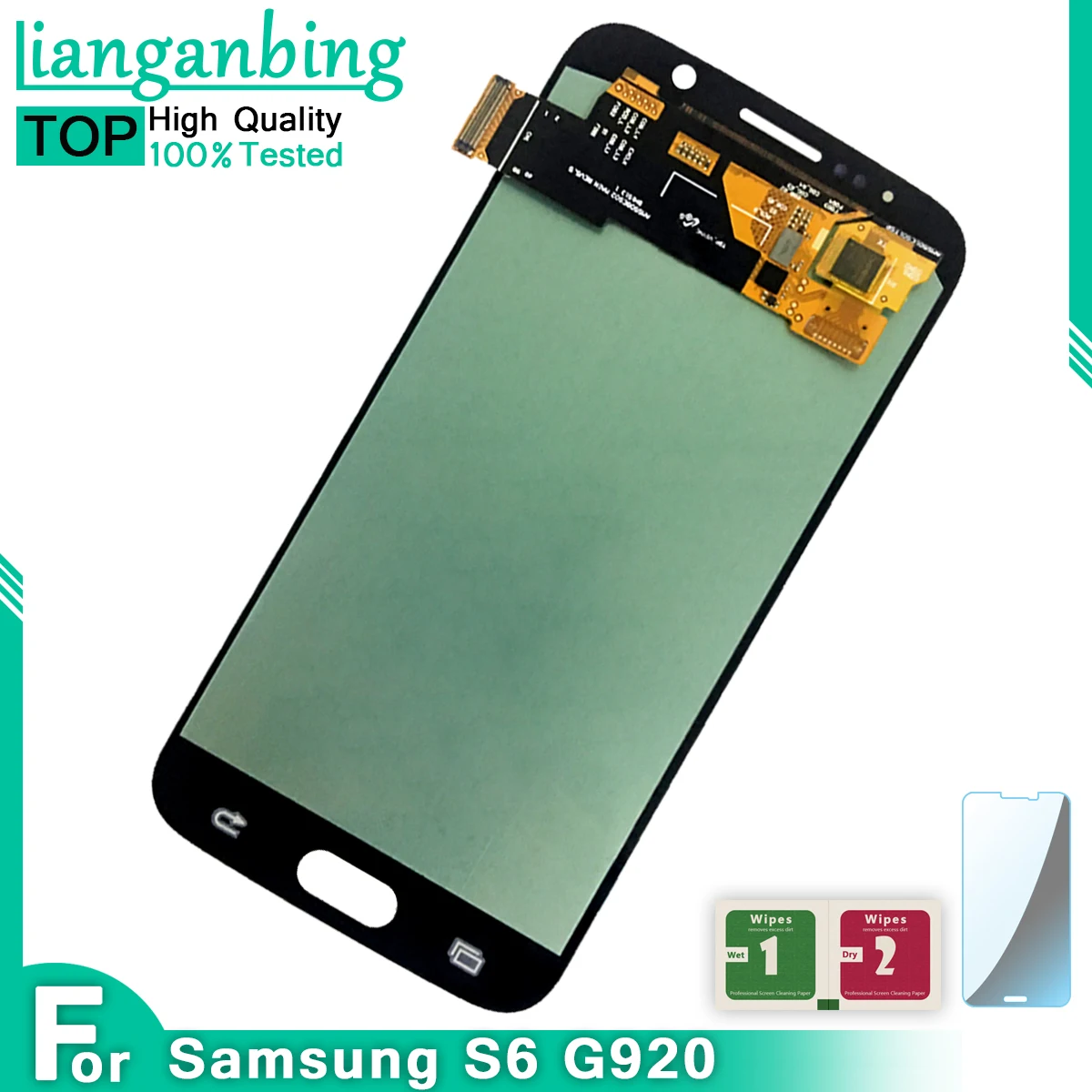ЖК дисплей Super Amoled для Samsung Galaxy S6 G920 G920F G920I G920A с сенсорным экраном 100% дюйма полная