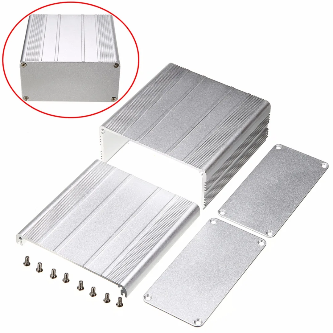 Details about   Silver Aluminum Electronic PCB Project Box Instrument Case Enclosure Metal Box 