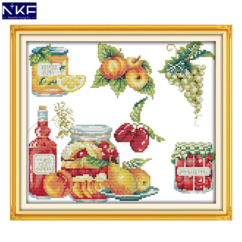 NKF Jam Cross Stitch Patterns Needlework Painting Embroidery Kits Craft for Home Decor | Дом и сад