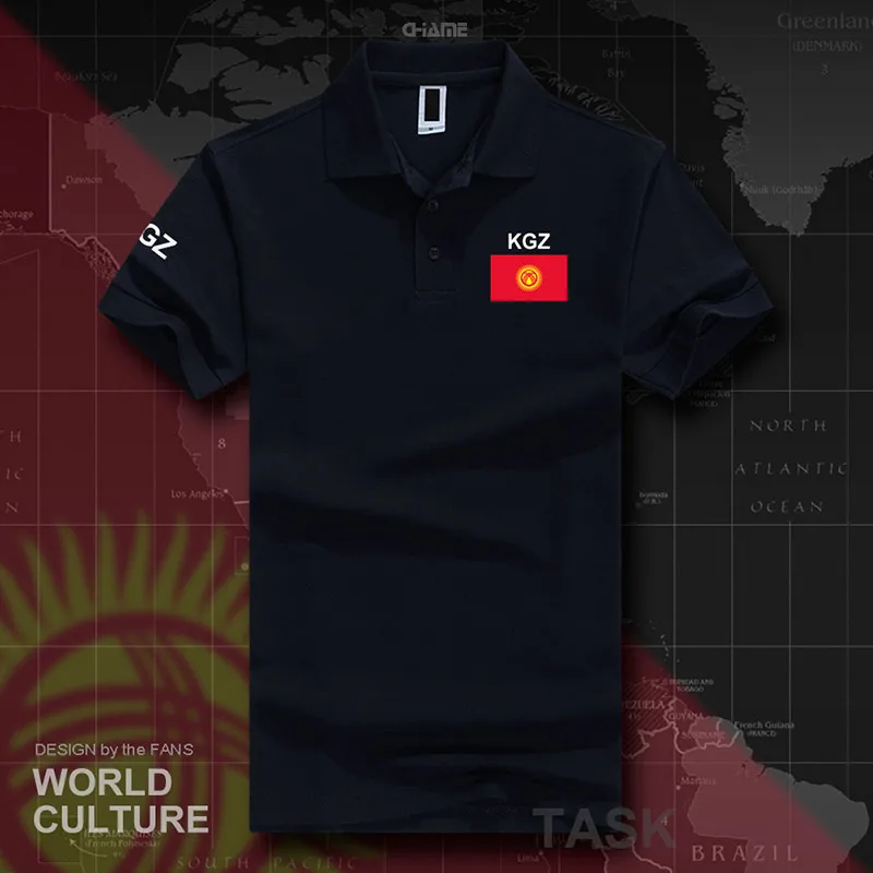 Кыргызстан Киргизия рубашки поло для мужчин короткий рукав белый брендов с принтом для страны хлопок нация команда Флаг кг KGZ флаг - Цвет: polo-navy