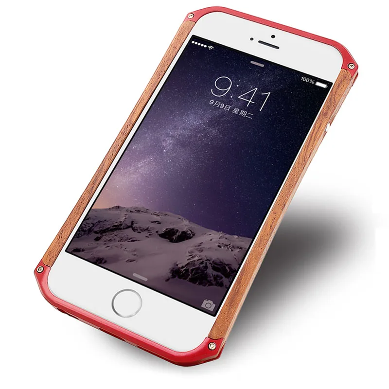 bilder für Original RONIN Holz Case Natürliche Holz + Aluminium Metallstoßkasten Für iPhone 6 6 S 4,7 "/6 6 S Plus 5,5 zoll Rahmen-abdeckung bilder für Original RONIN Holz Case Natürliche Holz + Aluminium Metallstoßkasten Für iPhone 6 6 S 4,7 "/6 6 S Plus 5,5 zoll Rahmen-abdeckung